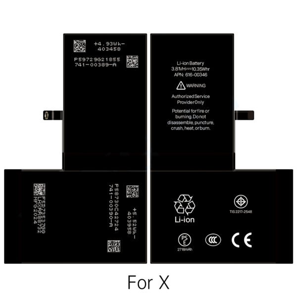 Factory wholesale battery with super capacity for iPhone X battery