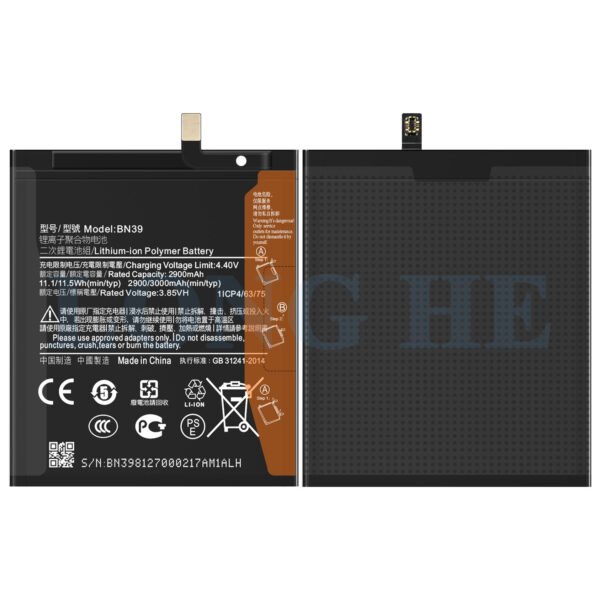 3.85V 3000mAh BN39 For Xiaomi Mi Play Battery Replacement High Quality Batteries