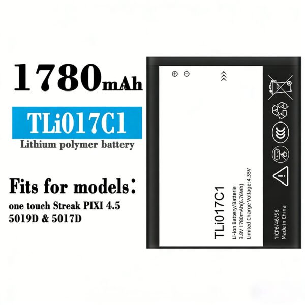 3.8V 1780mAh TLi017C1 TLi017D1 Lithium Battery Dry For Alcatel One Touch Stripe PIX 4.5 5019D 5017D