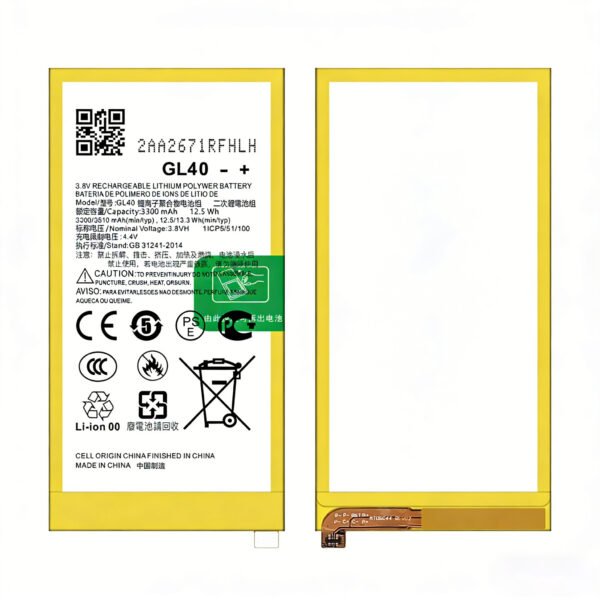 4.4V 3300mAh Motorola GL40 Replaceable and rechargeable lithium polymer batteries