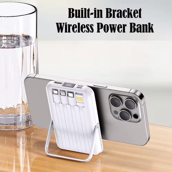 10000mAh Wireless Mini Power Bank High Capacity Type-C Input Fast Charging Portable Magnetic Charger for Phone